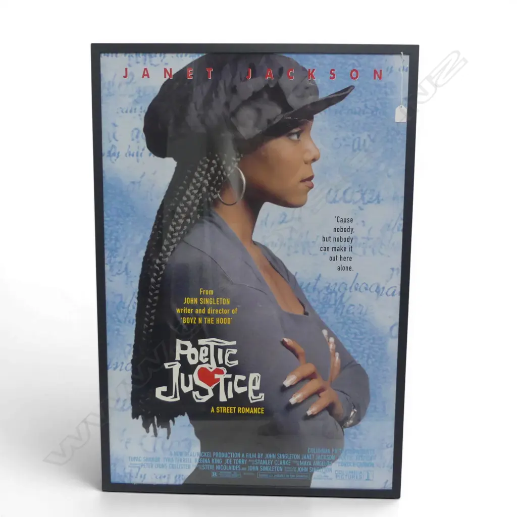 'POETIC JUSTICE' JANET JACKSON FRAMED ONE SHEET MOVIE POSTER 1993 COLUMBIA PICTURES 1000 X 670MM Image 1++