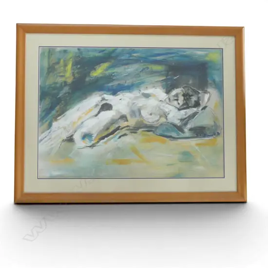 SHEILA MCDOUGALL (UK NZ b.1959) FEMALE NUDE, ACRYLIC ON PAPER 805x570mm