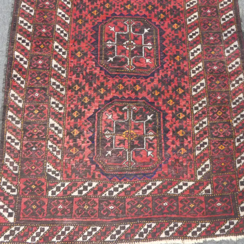 BALUCHI HAND KNOTTED WOOL PILE RUG 1020x1930mm Image 1++