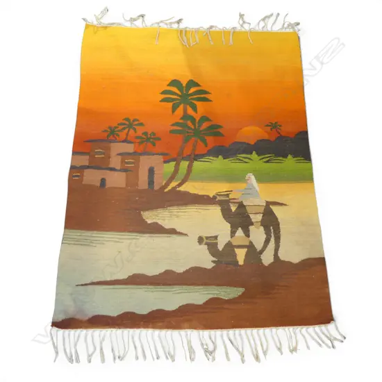 FLAT WEAVE RUG, DESERT SCENE 1160x880mm