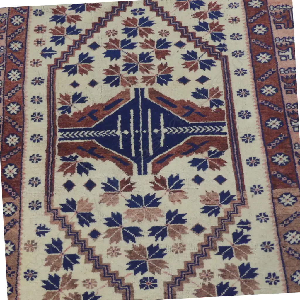 HAND KNOTTED ALL WOOL RUG 1850x1060mm Image 1++