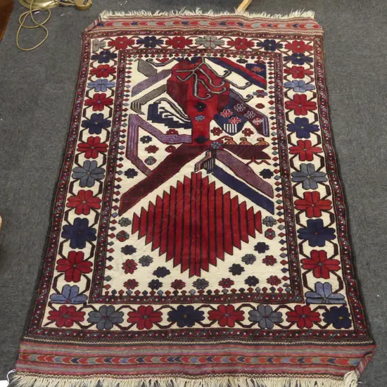 HAND KNOTTED MIXED PILE RUG 1800x1300mm
