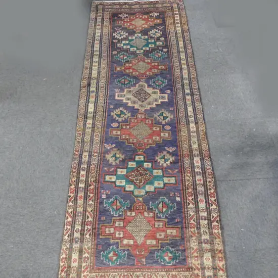 HAND KNOTTED WOOL PILE RUNNER with abrash 2980x1040mm