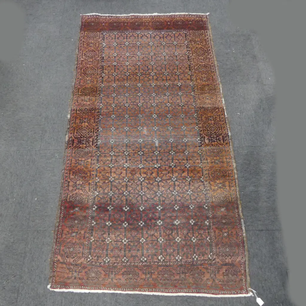 HAND KNOTTED WOOL PILE RUG 2060x1050mm Image 1++