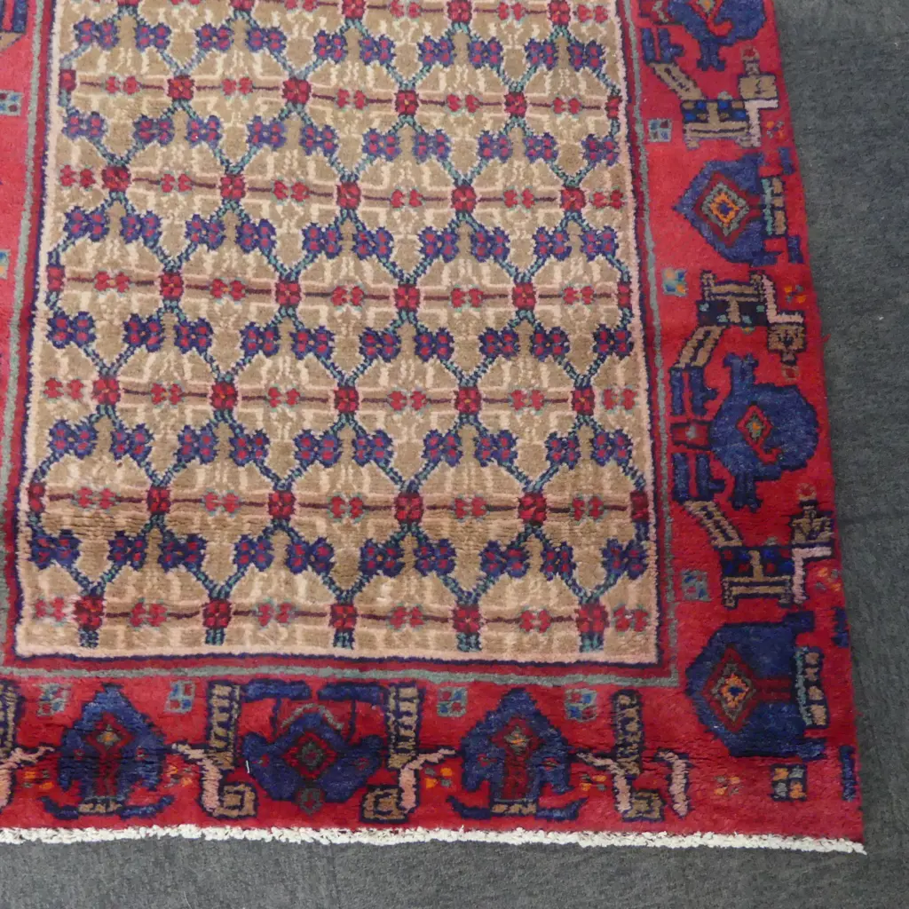HAND KNOTTED WOOL PILE RUG 2300x990mm Image 1++