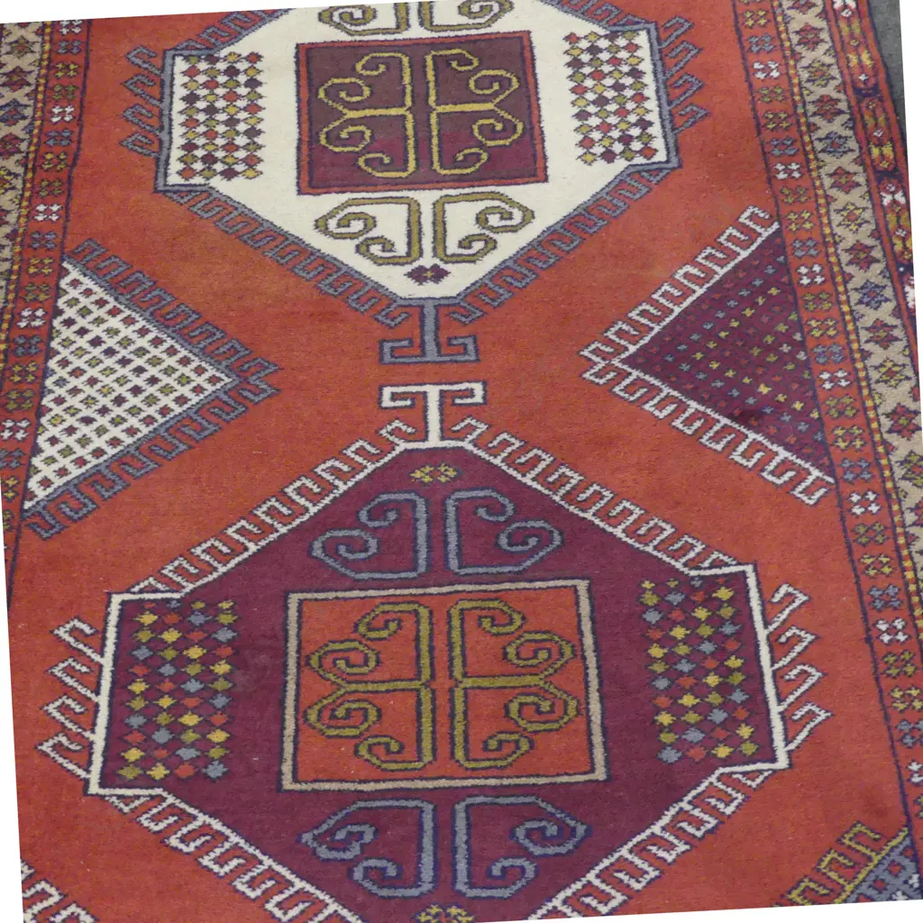 HAND KNOTTED ALL WOOL TRIBAL RUG 1130x1950mm Image 1++