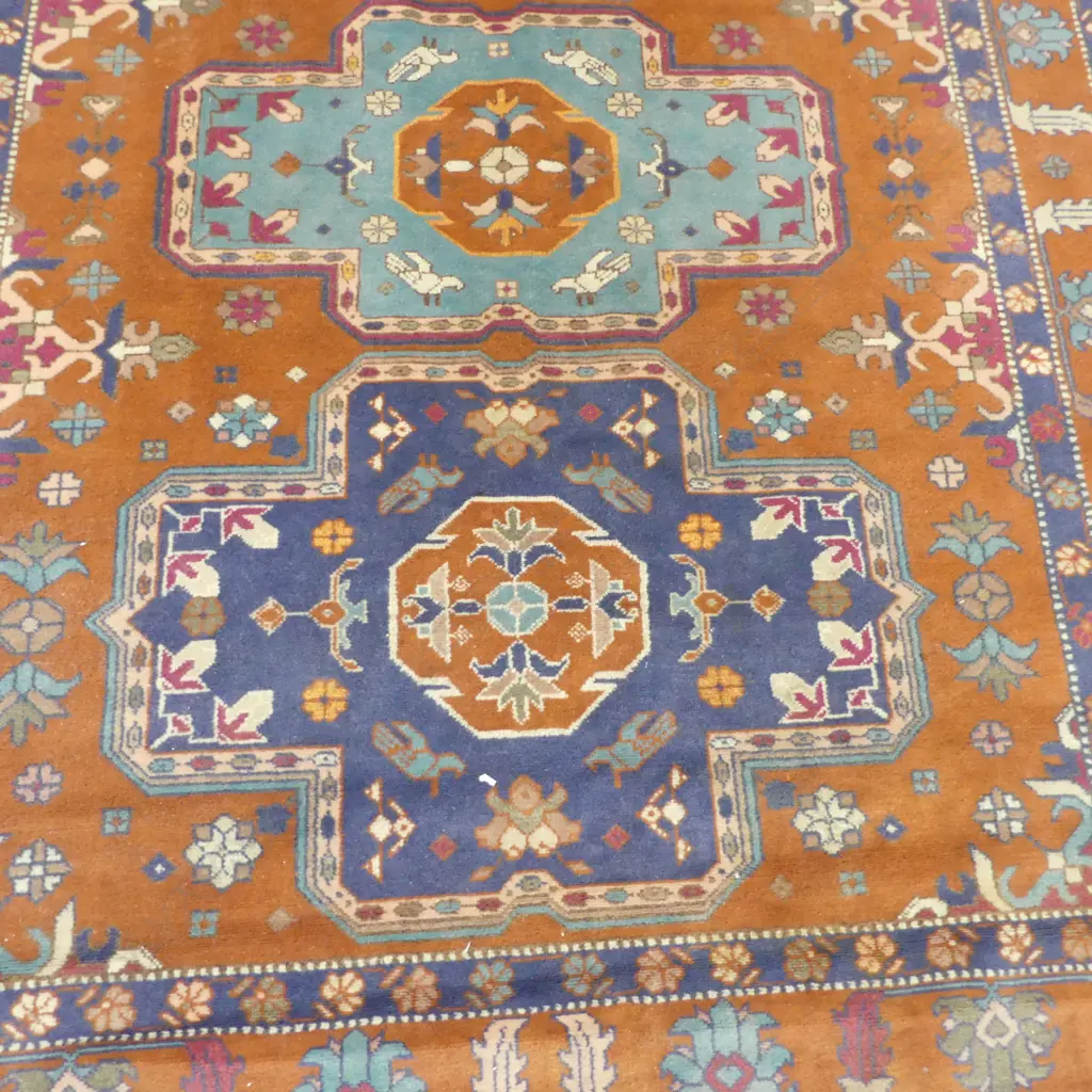 HAND KNOTTED WOOL PILE RUG 1950x1450mm Image 1++