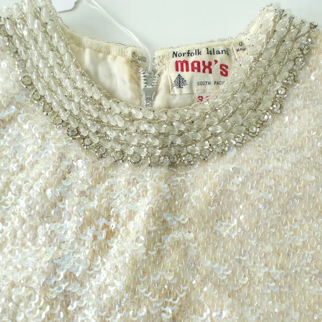 2 1960's SEQUIN WOOL TOPS  Image 1++
