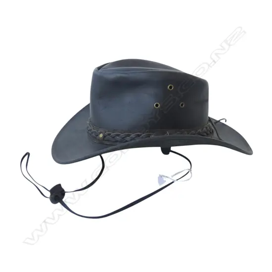 AUSSIE OUTBACK WAGGA WAGGA LEATHER HAT size S