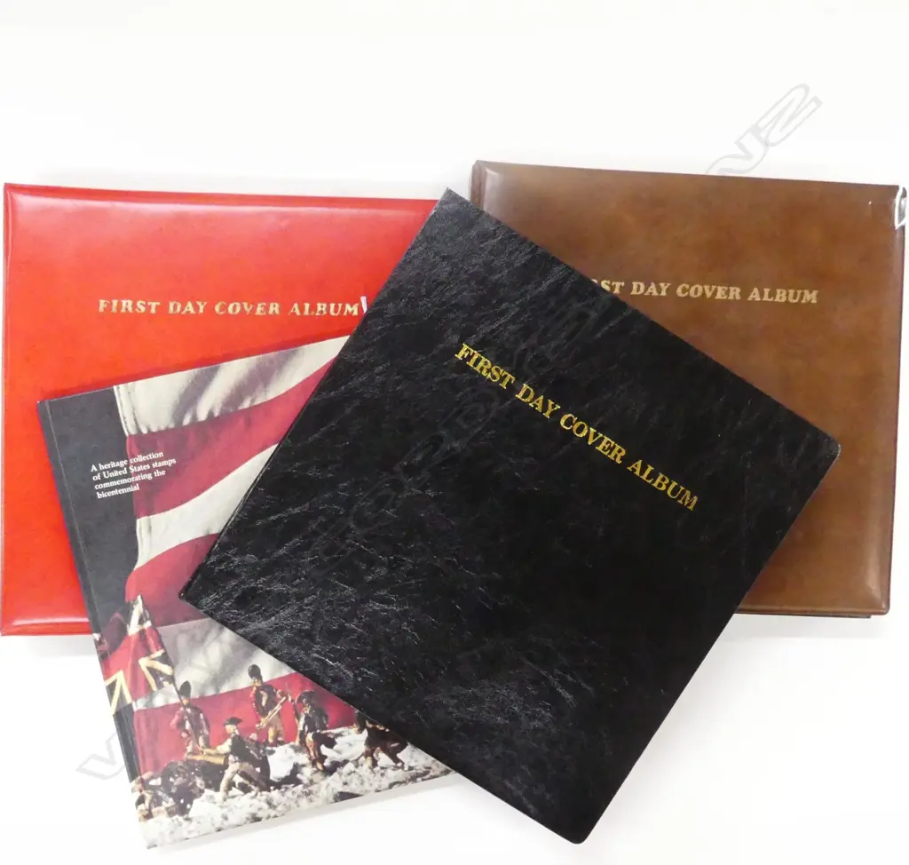 3 FIRST DAY COVER ALBUMS (SOME PAQUEBOT ETC) + US ALBUM Image 1++