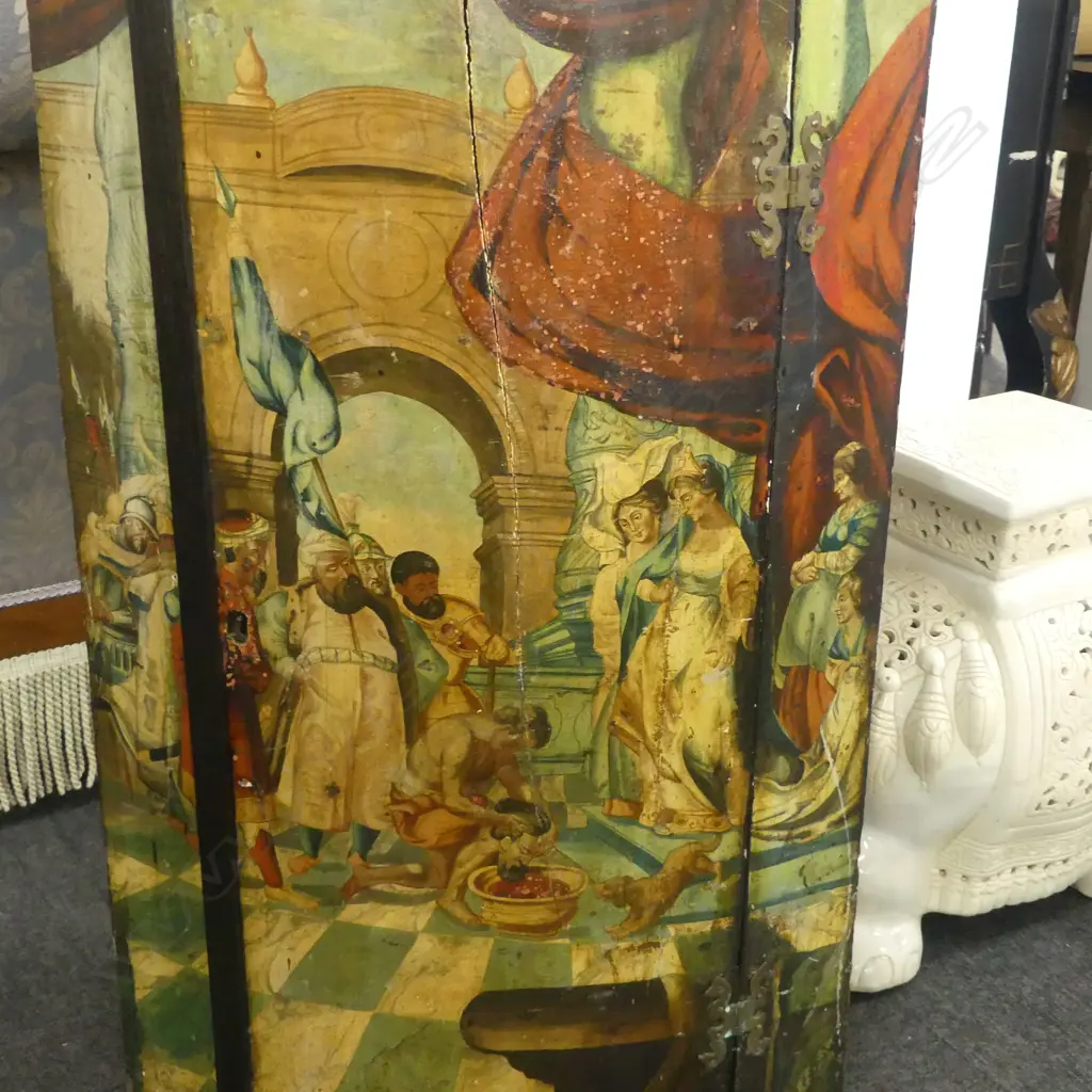An 18thC Dutch corner cabinet, Image 1++