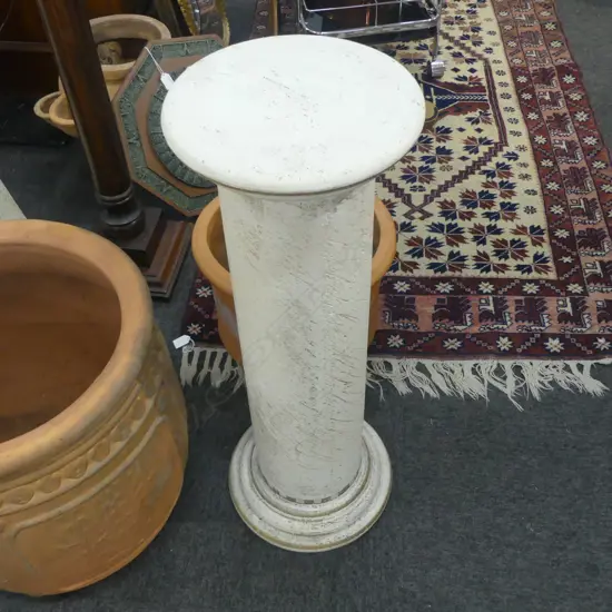 WHITE CERAMIC COLUMN PLINTH H.795mm