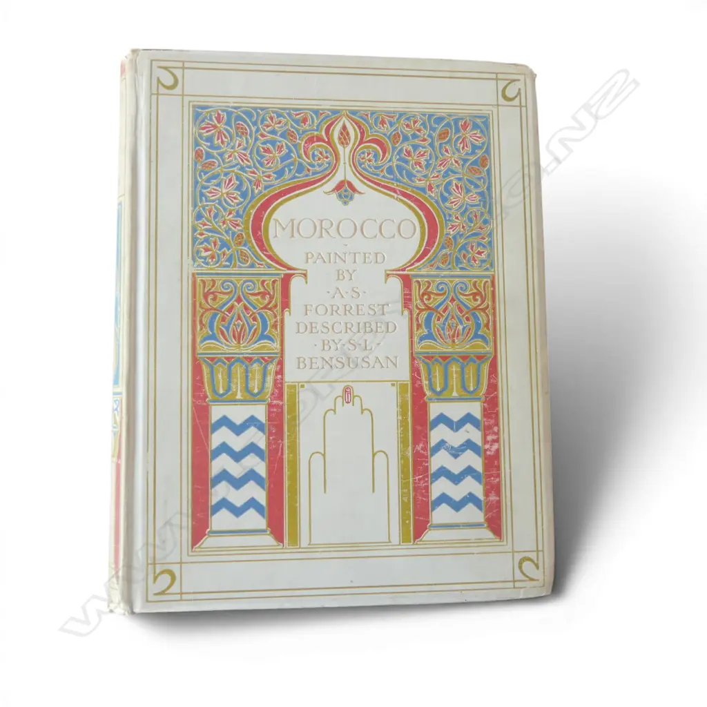 1904 BOOK 'MOROCCO' 'PAINTED BY A.S. FORREST DESCRIBED BY S.L. BENSUSAN' Ltd Ed.173/250. Some foxing uncut edges Image 1++