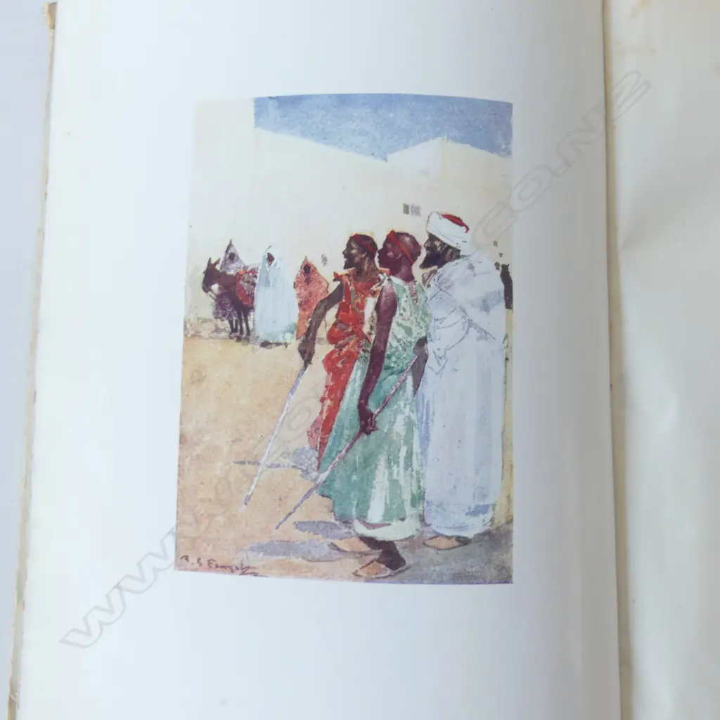 1904 BOOK 'MOROCCO' 'PAINTED BY A.S. FORREST DESCRIBED BY S.L. BENSUSAN' Ltd Ed.173/250. Some foxing uncut edges Image 1++