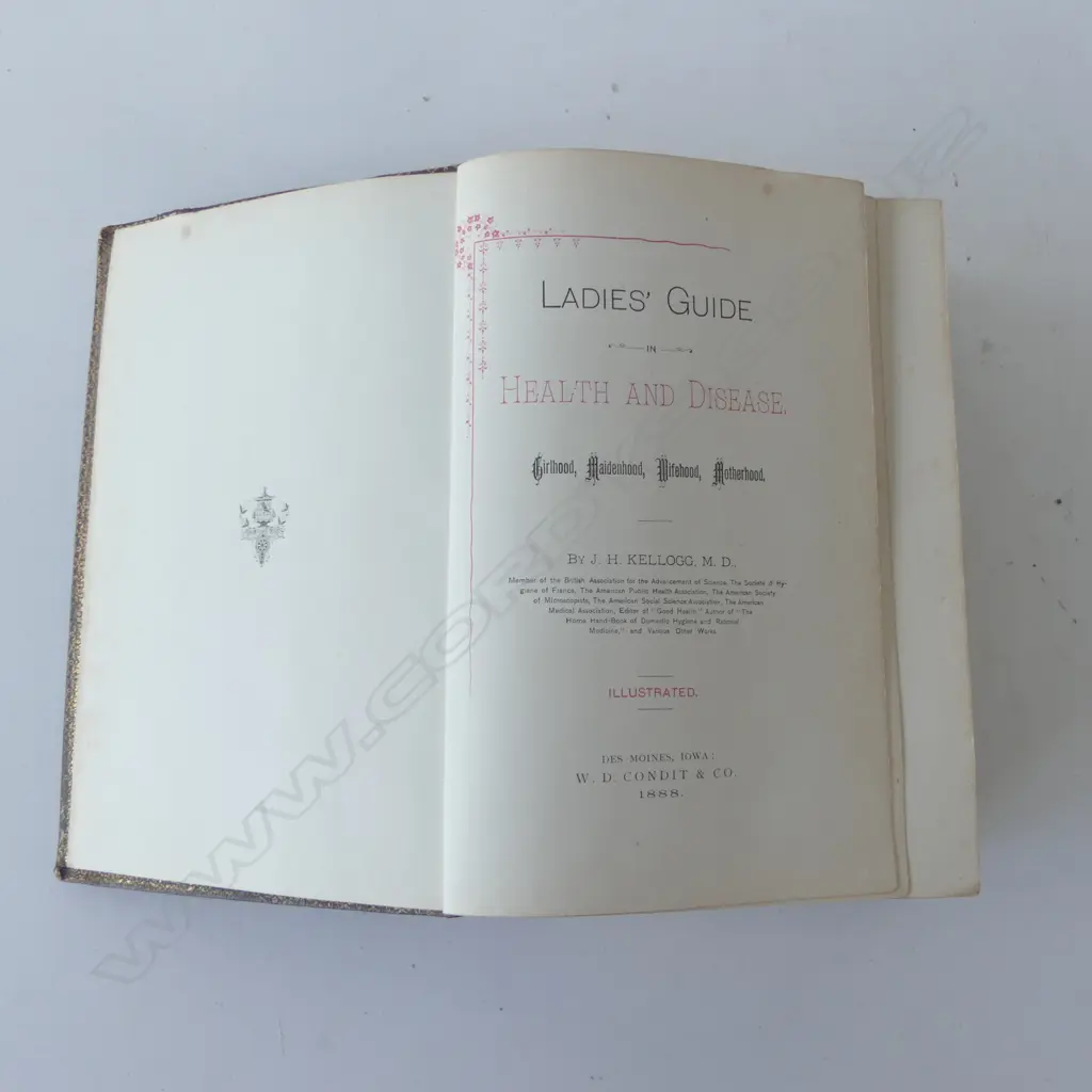 LADIES' GUIDE - HEALTH & DISEASE by J. H. KELLOGG, W. D. CONDIT & CO 1880 Image 1++