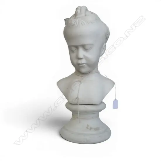 MARBLE BUST OF A CHILD H.450mm