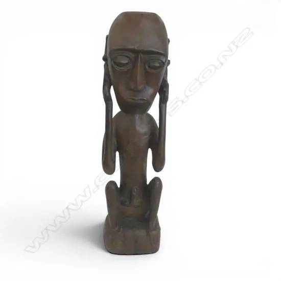 CARVED WOODEN TRIBAL FIGURE H.410mm