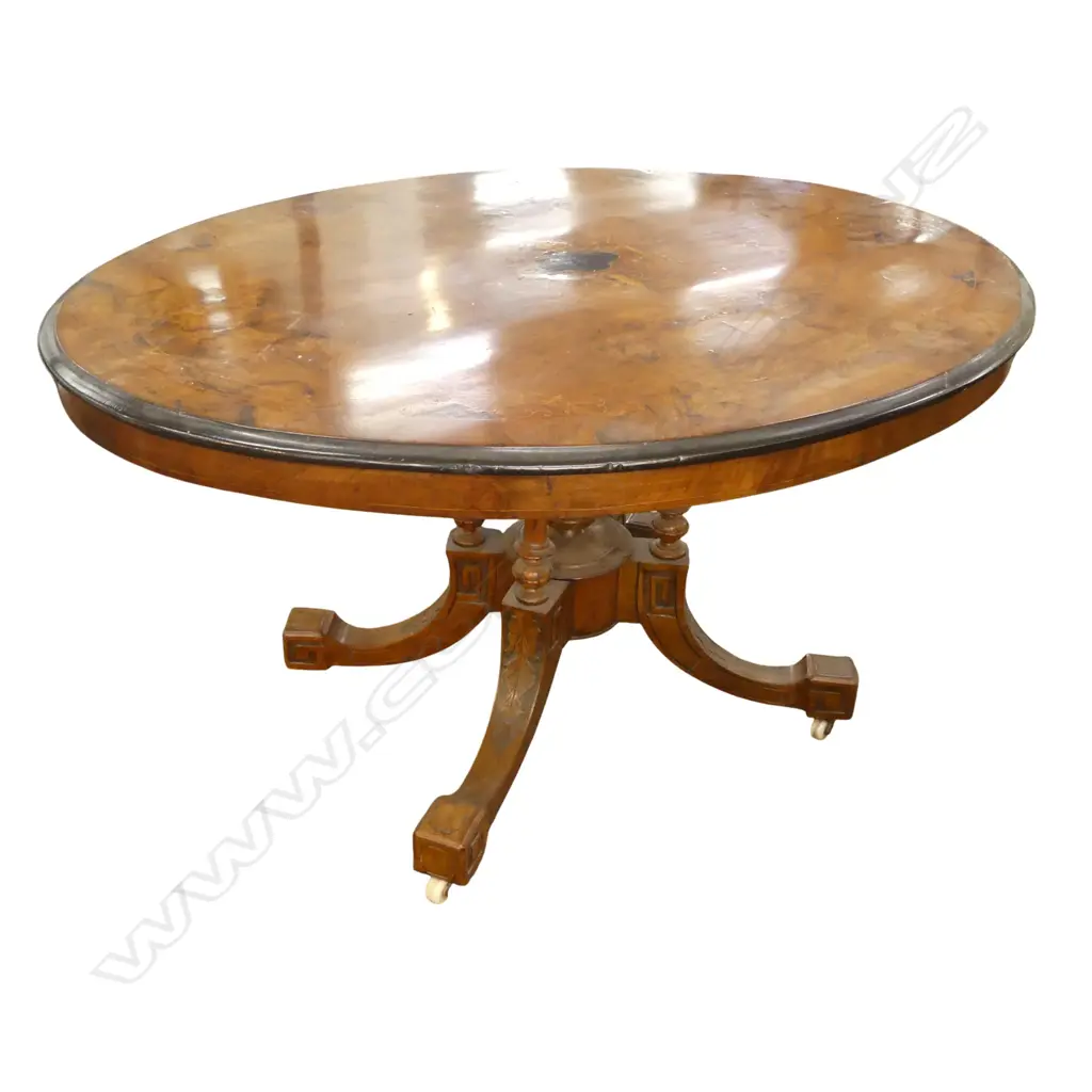 VICTORIAN INLAID LOO TABLE H.720mm Image 1++