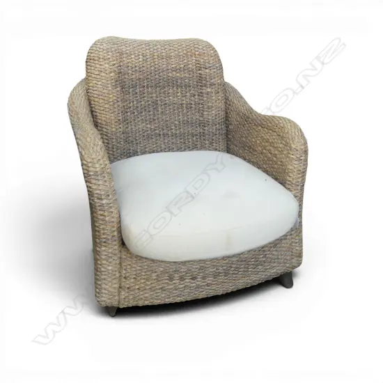 WOVEN SEA GRASS ARMCHAIR - SOME MARKS 