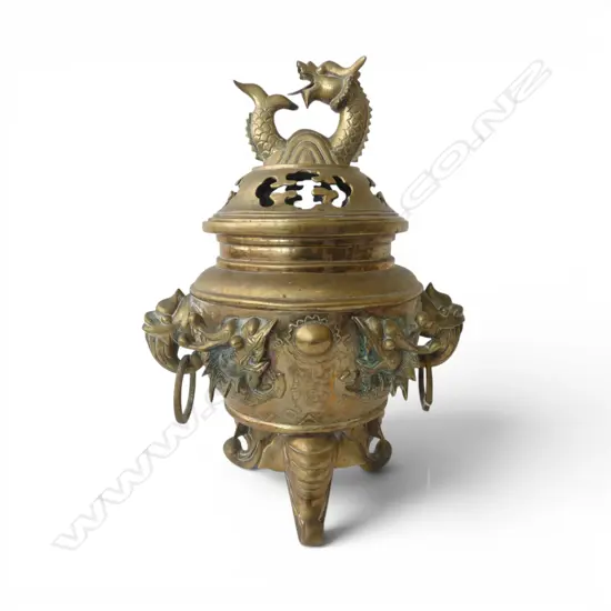 ORIENTAL BRASS INCENSE BURNER H.420mm