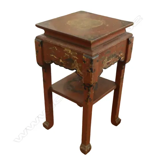 ANTIQUE CHINESE PLANT STAND 255x255x450mm