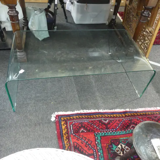 CONTEMPORARY GLASS COFFEE TABLE 1200x620x395mm