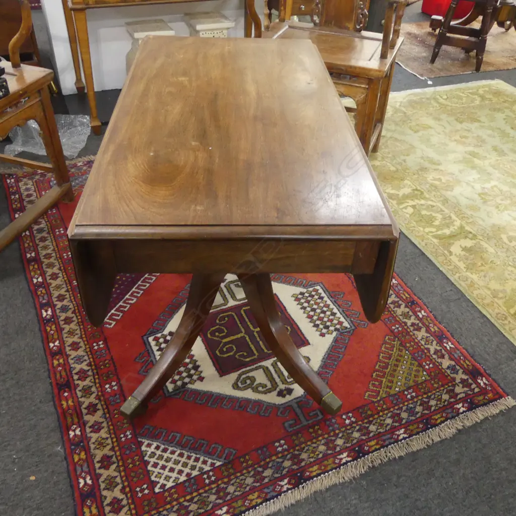 REGENCY STYLE MAHOGANY PEMBROKE TABLE 1000 x 530 x 700mm Image 1++