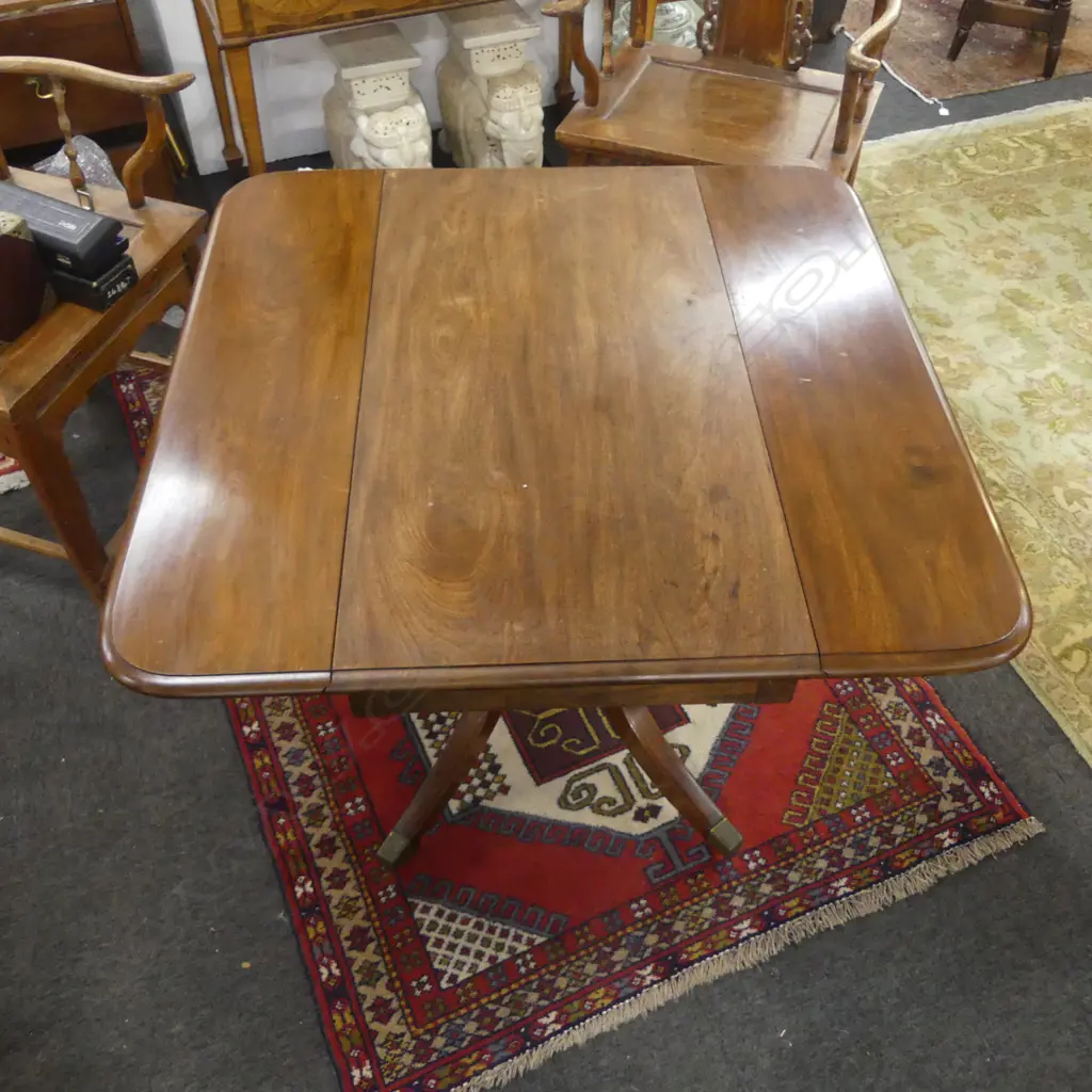 REGENCY STYLE MAHOGANY PEMBROKE TABLE 1000 x 530 x 700mm Image 1++