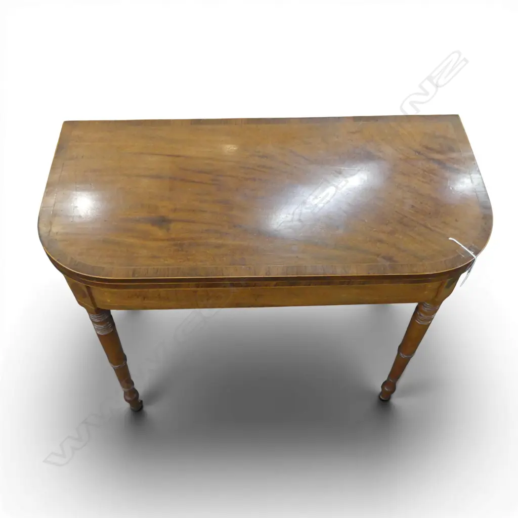 ANTIQUE MAHOGANY CARD TABLE 910x450x730mm Image 1++