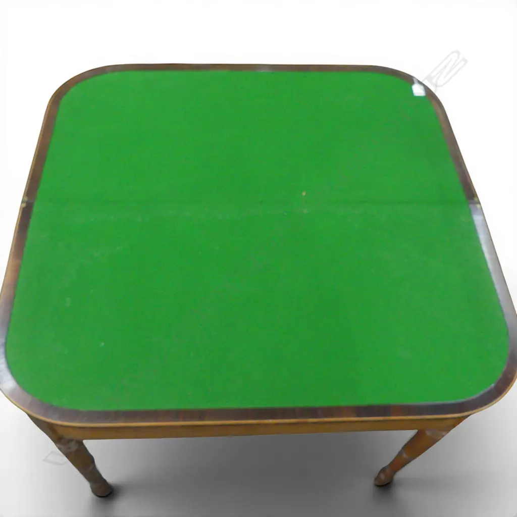 ANTIQUE MAHOGANY CARD TABLE 910x450x730mm Image 1++