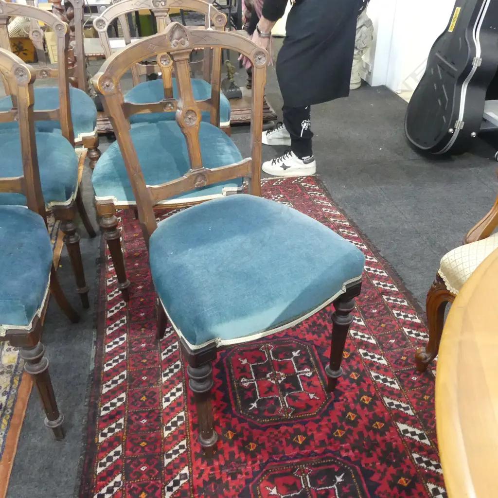 6 LATE VICTORIAN CHAIRS H.885mm Image 1++