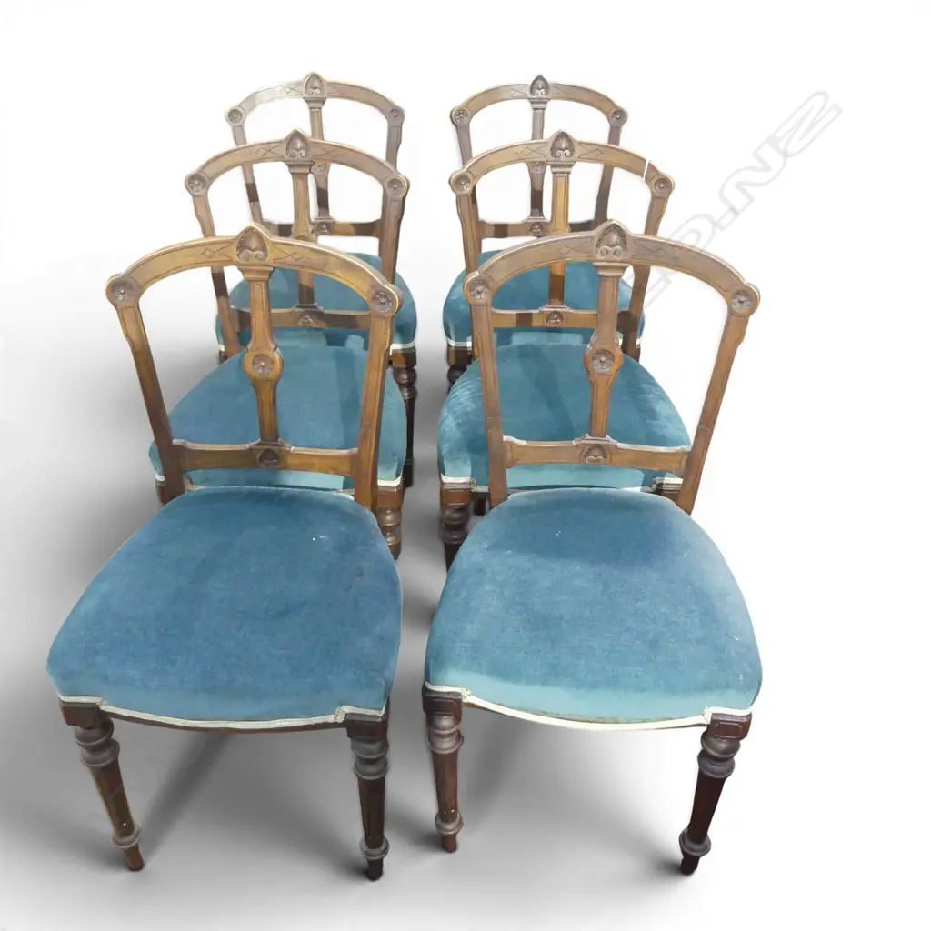 6 LATE VICTORIAN CHAIRS H.885mm Image 1++