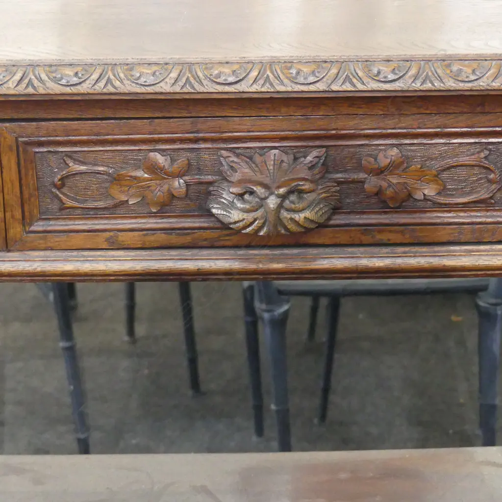 CARVED OAK BARLEY TWIST DUMB WAITER 1140x430x990mm Image 1++