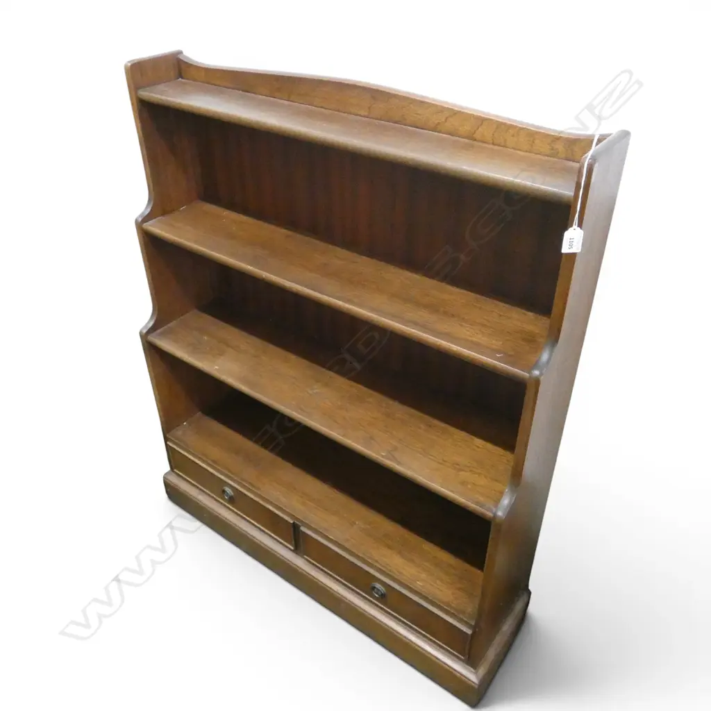 MAHOGANY WATERFALL BOOKCASE 920x250x1095mm Image 1++
