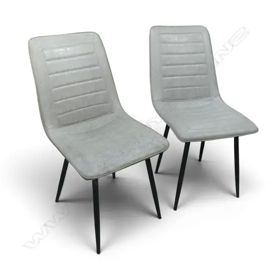 2 x RETRO STYLE  GREY CHAIRS, SOME MARKS, H.880MM
