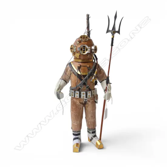 HAND MADE CARDBOARD DIVER BY STEFSKI NZ H.445mm
