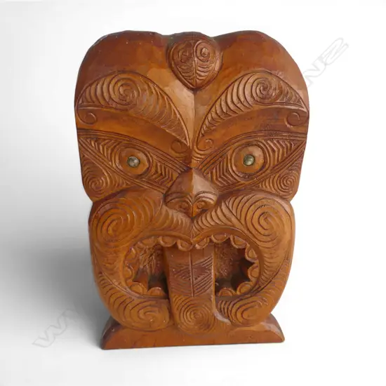 LG CARVED MAORI WHEKU H.380mm