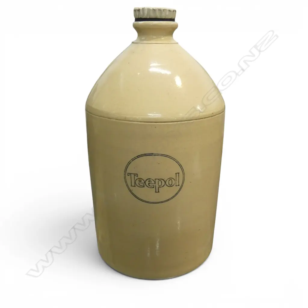 LG N.Z. STONEWARE 'TEEPOL' FLAGON H.440mm Image 1++