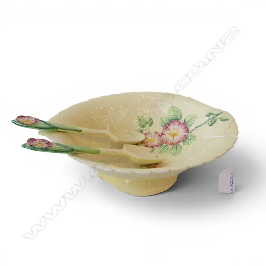 CARLTON WARE SALAD BOWL & UTENSILS H.100mm