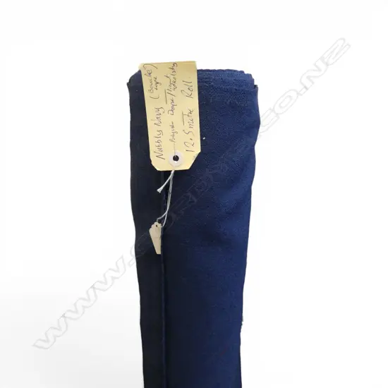 FABRIC BOLT; NUBBLY NAVY, POLY DRAPE, 12.5M