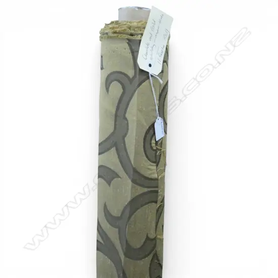 FABRIC BOLT; CHOCOLATE AND GOLD, UPHOLSTERY,11.5