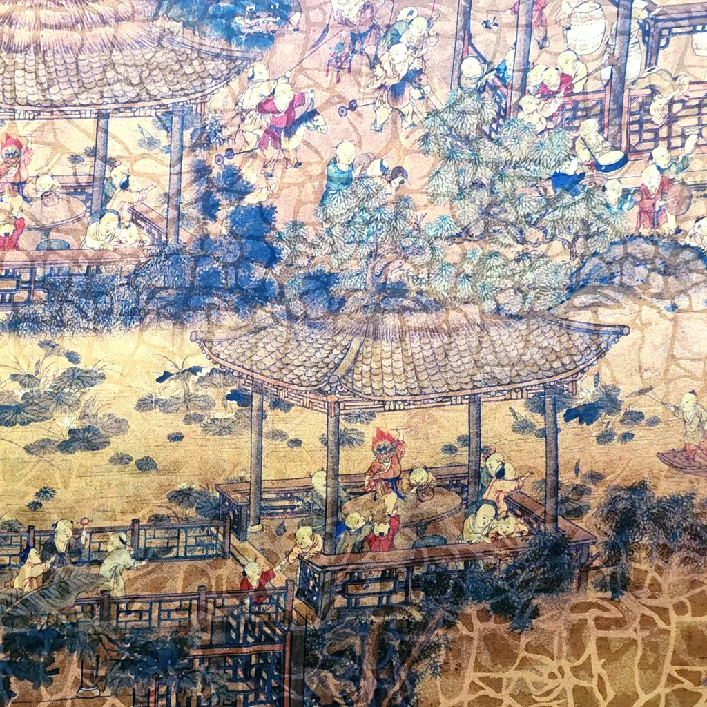 CANTONESE SILK, KNOWN AS MUD SILK OR GAMBIERED SILK FROM CHINA 1400 X 1400 mm Image 1++
