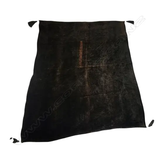 DARK BROWN TEXTURED THROW BLANKET WITH TASSELS 1550 x 1250 mm