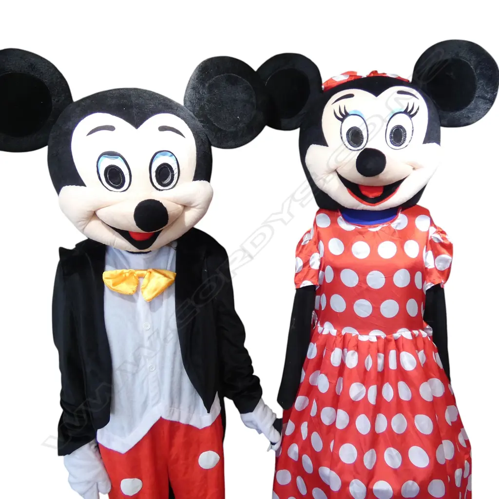MICKEY & MINNIE MOUSE FULL BODY COSTUMES EX DISNEYLAND 1990s Image 1++