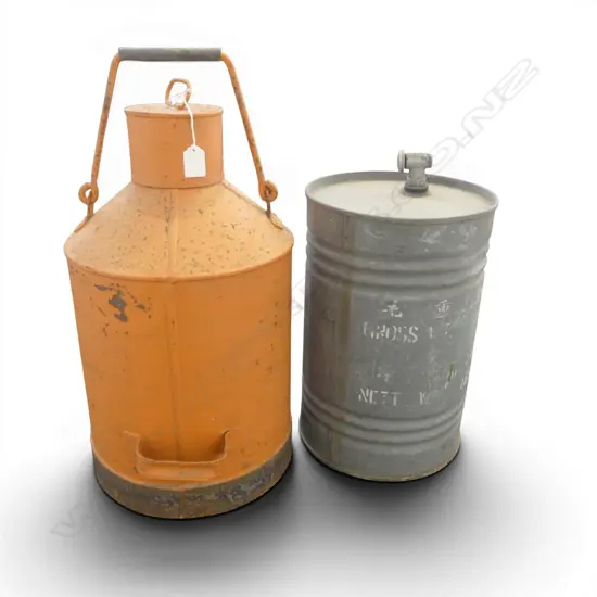 TWO INDUSTRIAL CANS