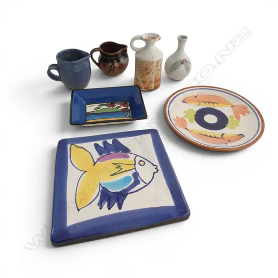 7 PCES STUDIO POTTERY