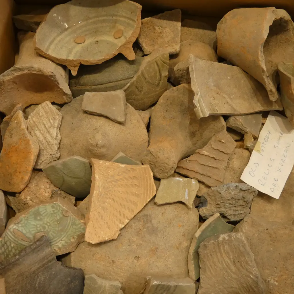 ASST. POTTERY FRAGMENTS; SOME KOREAN CELADON Image 1++