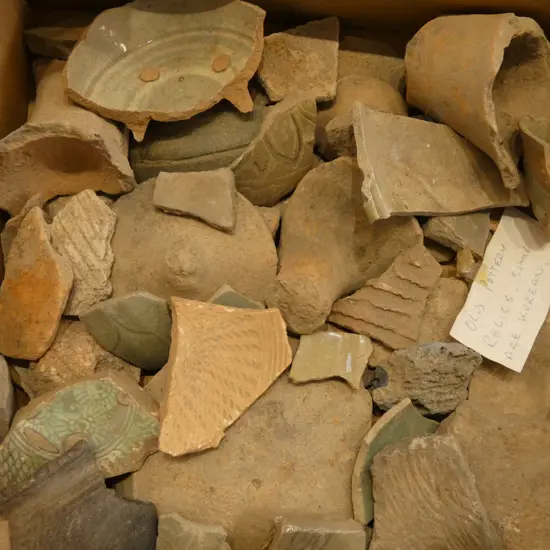 ASST. POTTERY FRAGMENTS; SOME KOREAN CELADON