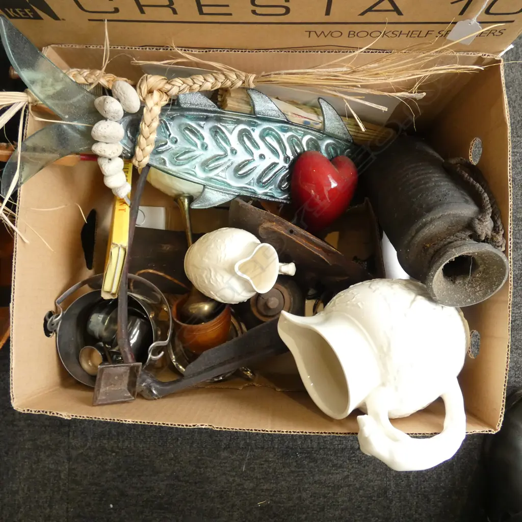 ASST. ITEMS; 3 WEDGWOOD JUGS, TRIBAL MASK ETC Image 1++