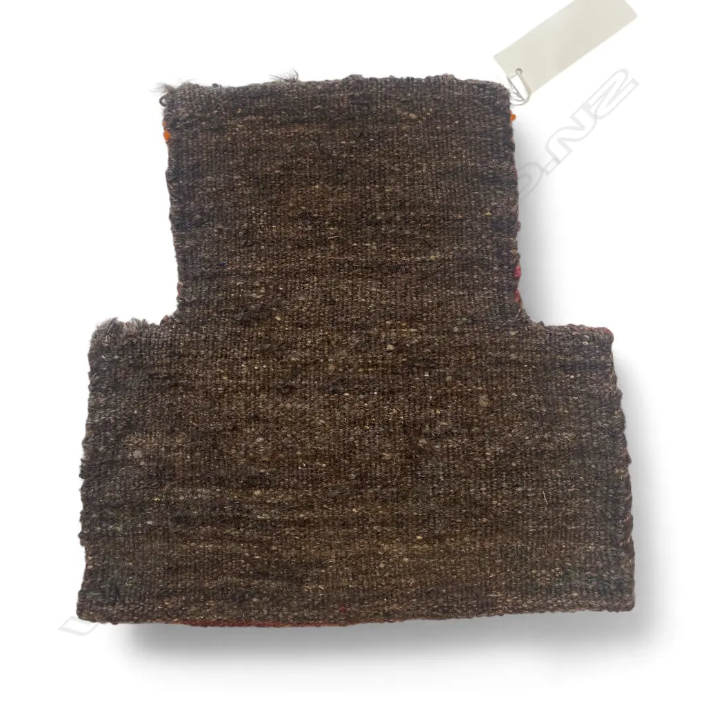 Kurdish Iranian woolen flatweave salt bag, lozenge field. 290 x 285mm Image 1++